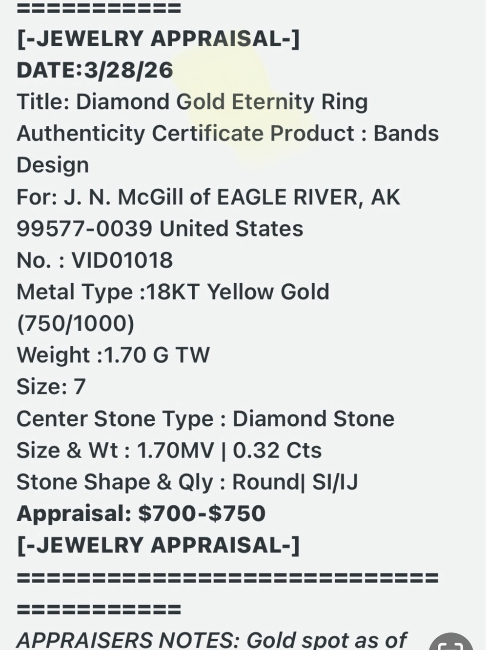 Certified VVS Gems White Diamond 18k Gold Half Eternity Ring Size 7 - Picture 13 of 13